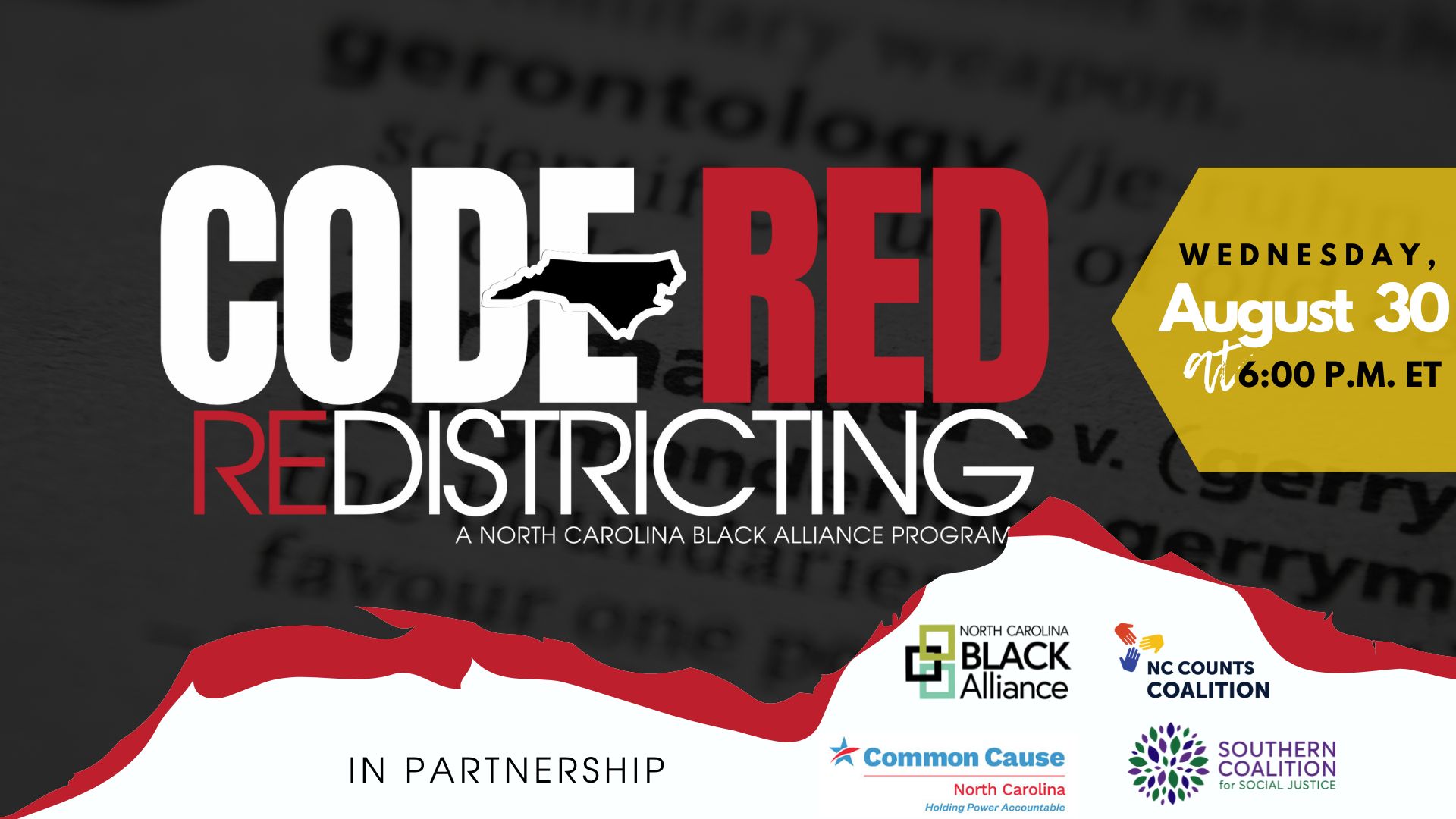 Code Red Redistricting series on August 30