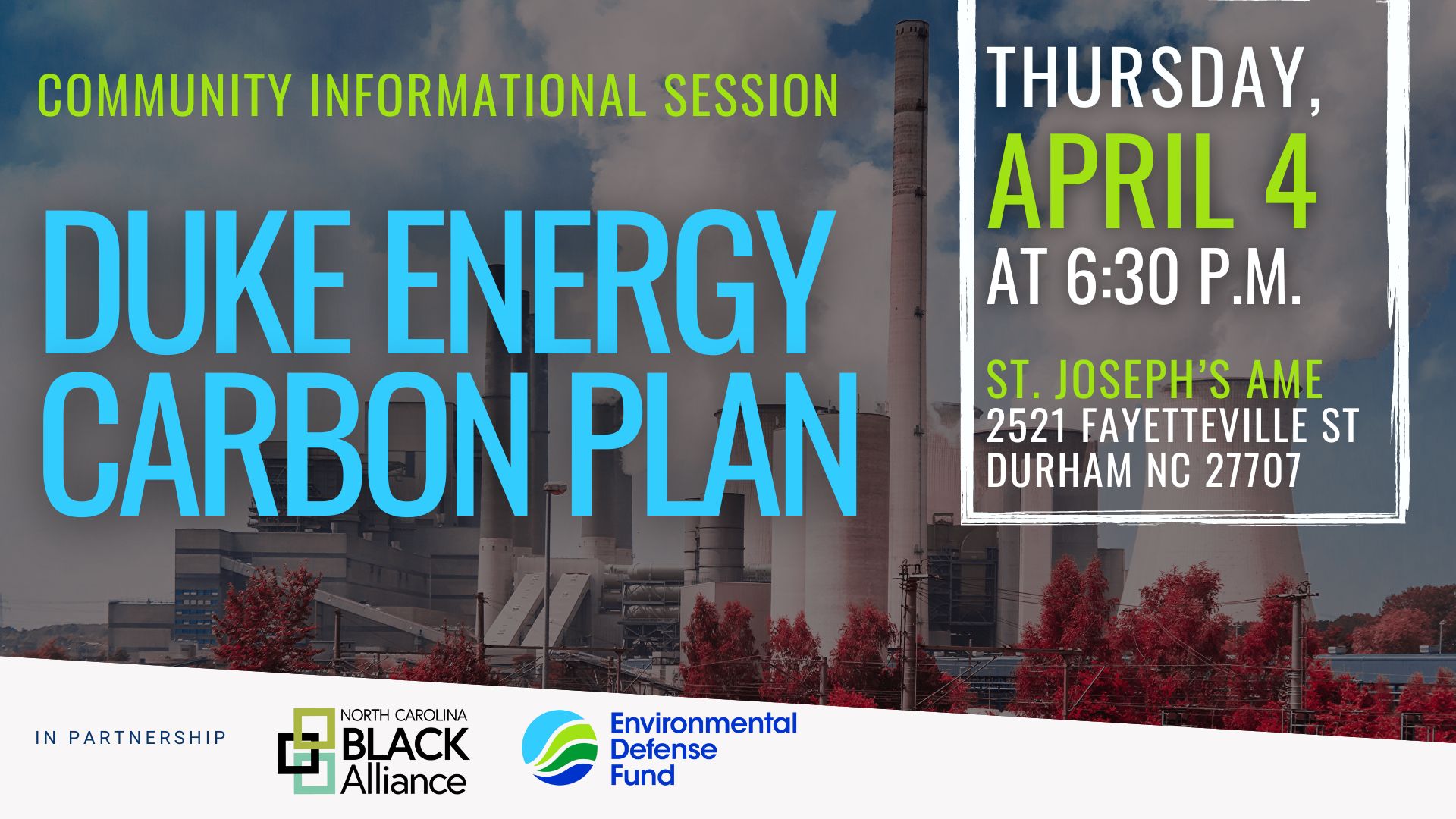Duke Carbon Plan April 4 in Durham
