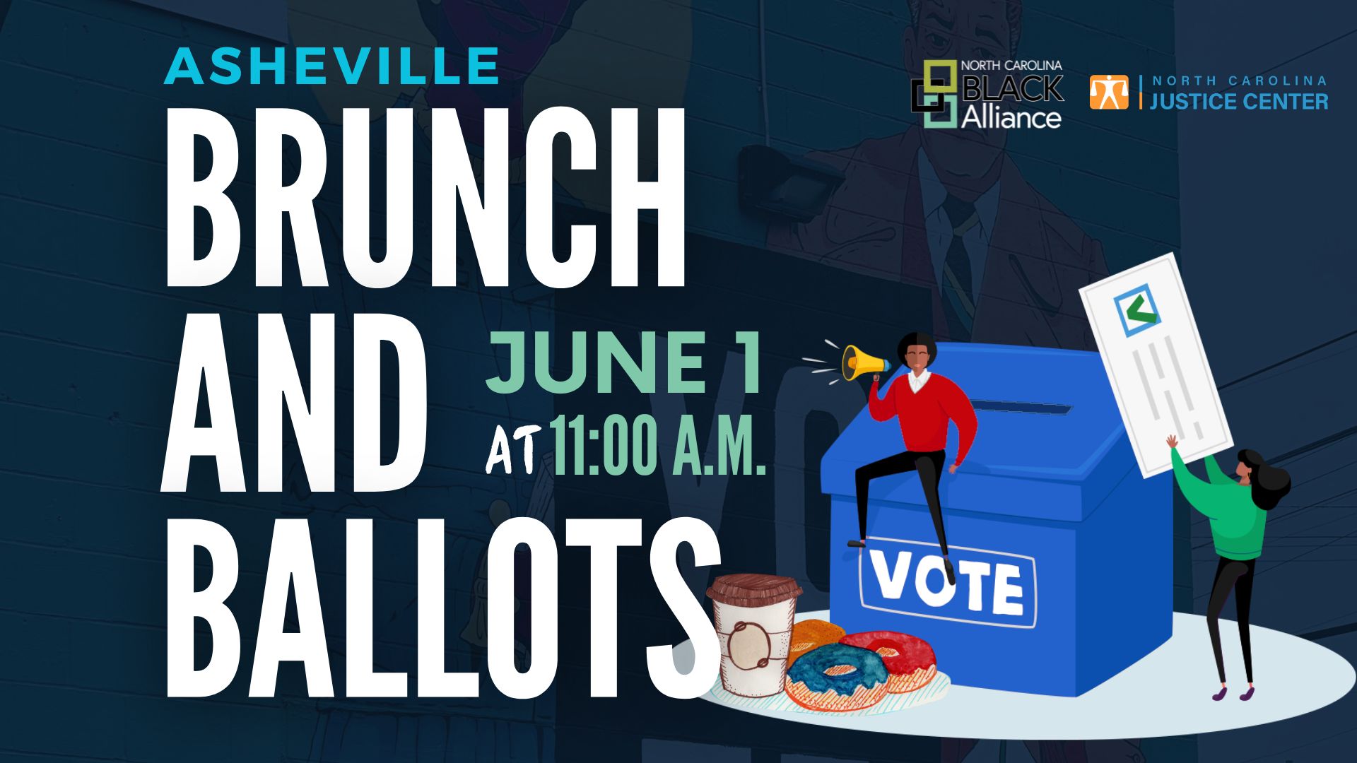 Brunch and Ballots Asheville on June 1 at 11 am