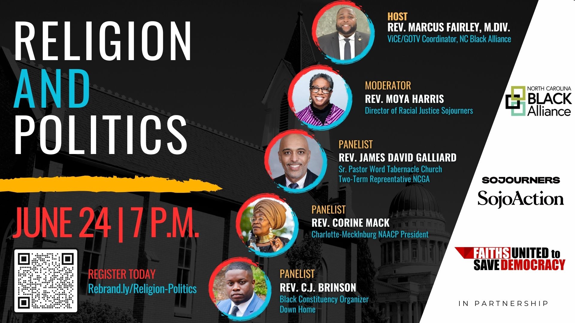 Virtual Religion and Politics on June 24 at 7 pm