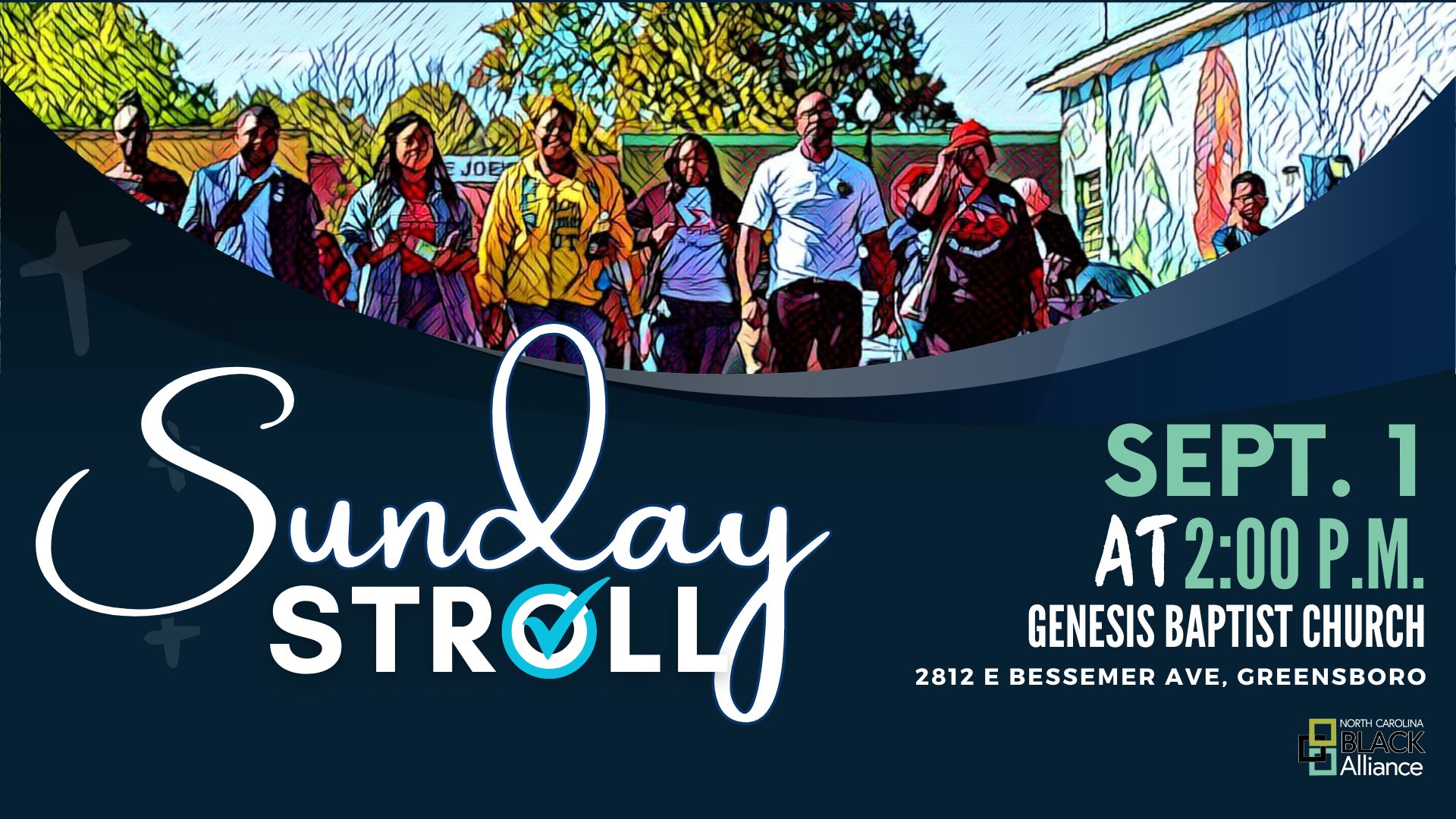 Sunday Stroll on September 1st at 2:00 pm in High Point