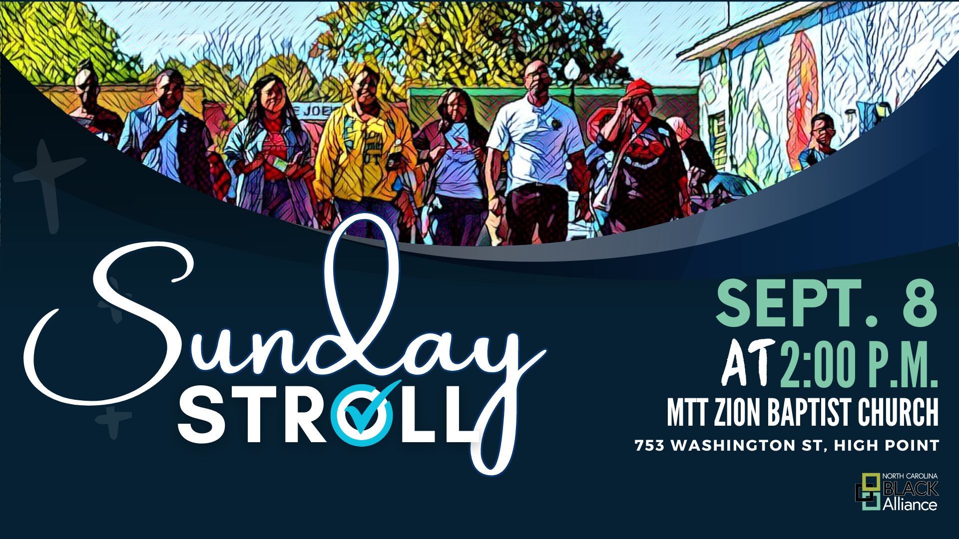 Sunday Stroll on September 8 at 2:00 pm in High Point