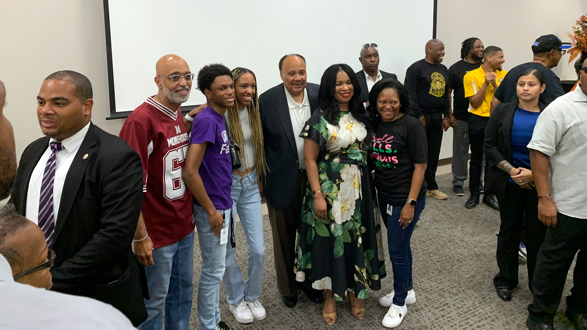 Martin Luther King, III with attendees at Breakfast & Ballots