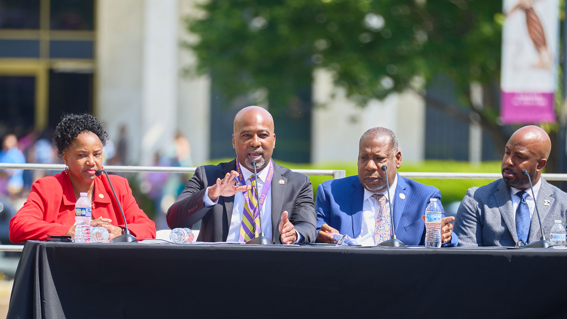 Rep. Zack Hawkins speaking during legislative panel discussion