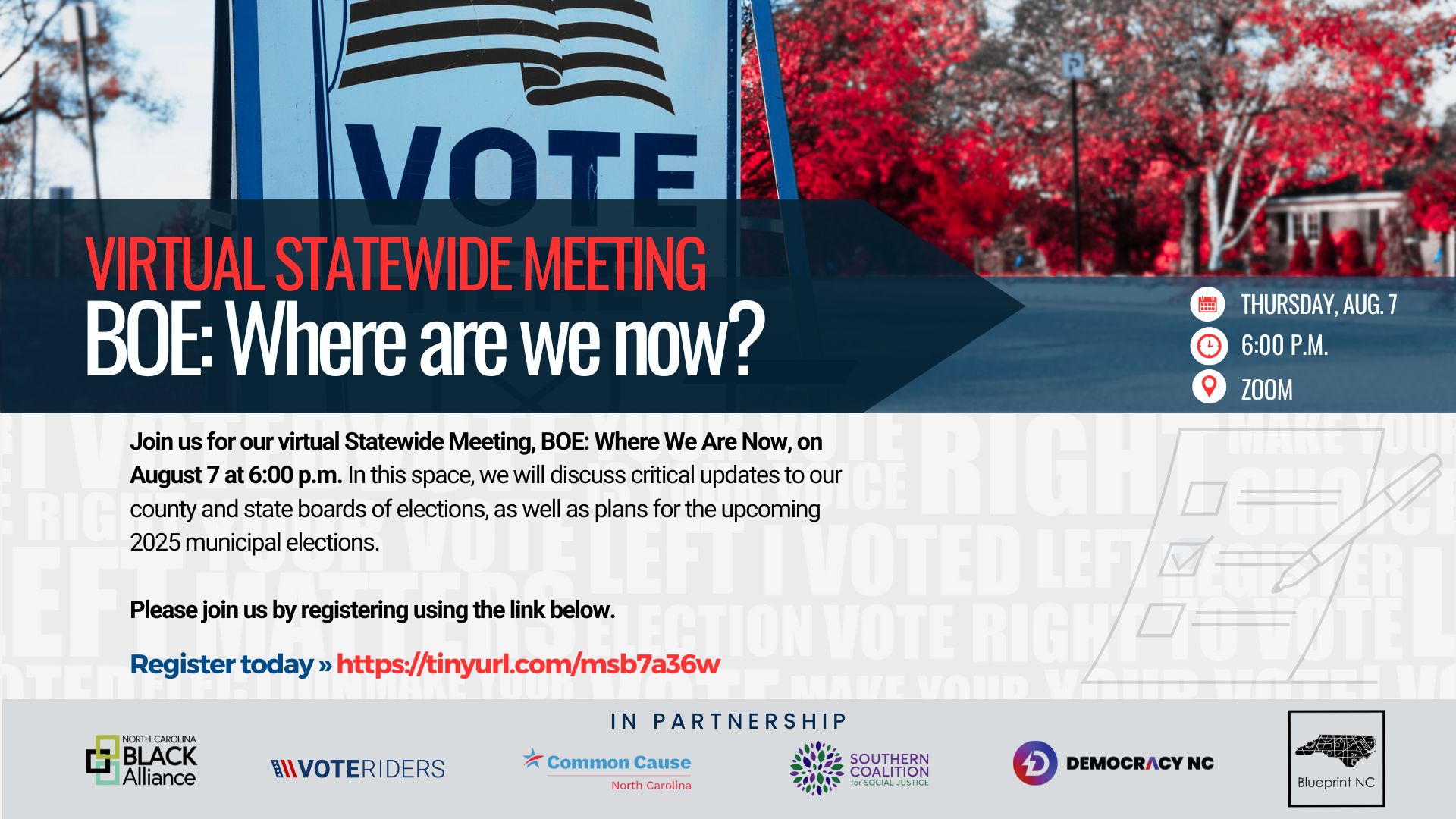 Virtual Statewide Meeting August 7 2025