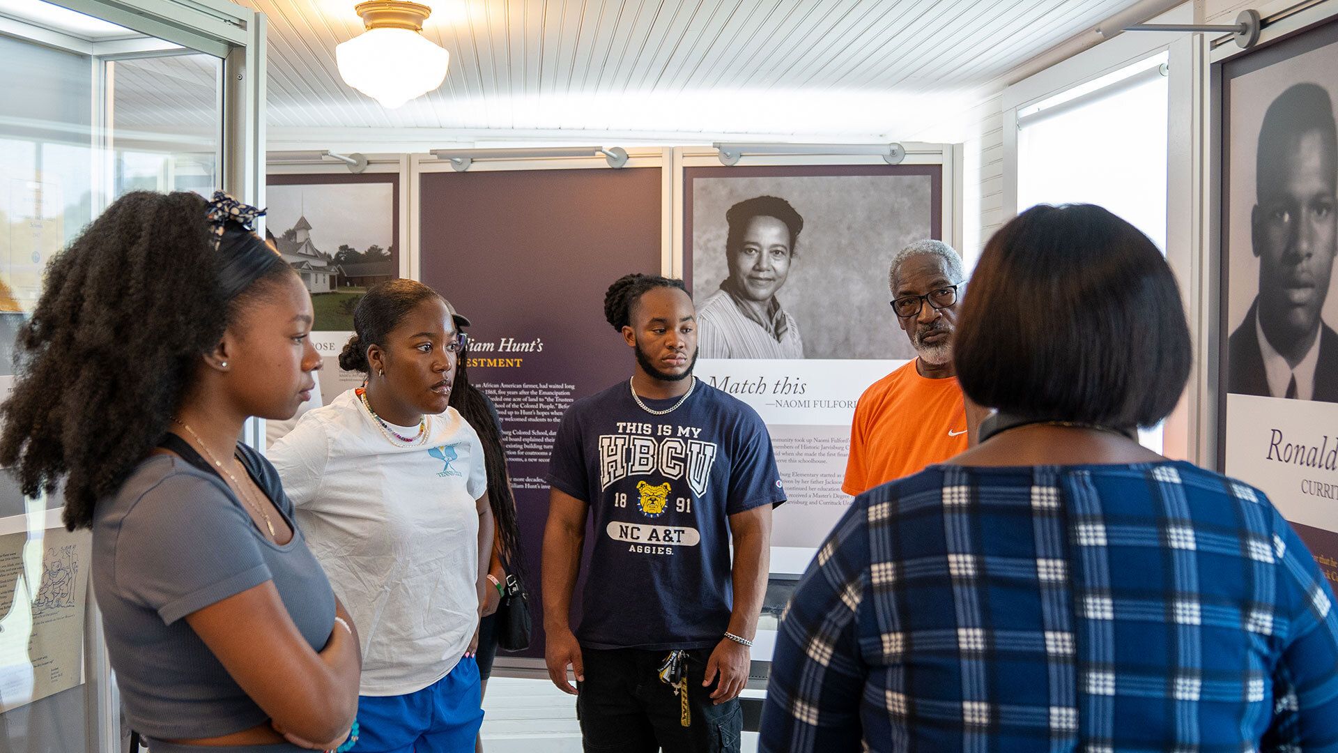 students at the Jarvisburg Colored School museum