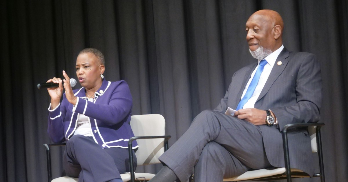 Marcus Bass and Dr. Paulette Dillard