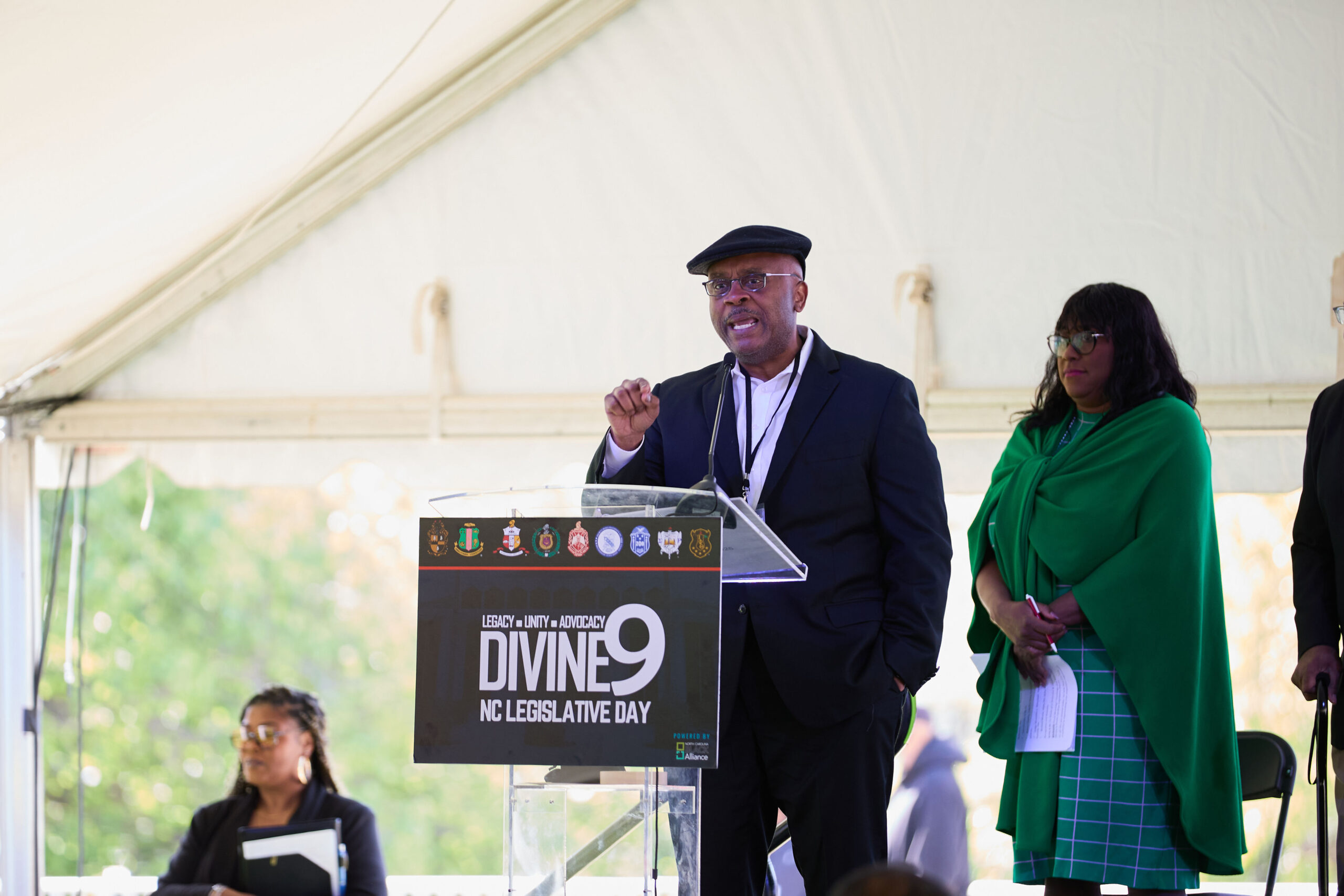 N.C. Rep. Robert Reives exhorted members of North Carolina's Divine 9 to engage in the voting process. He spoke during Divine 9 NC Legislative Day April 8, 2026, in Raleigh, North Carolina.