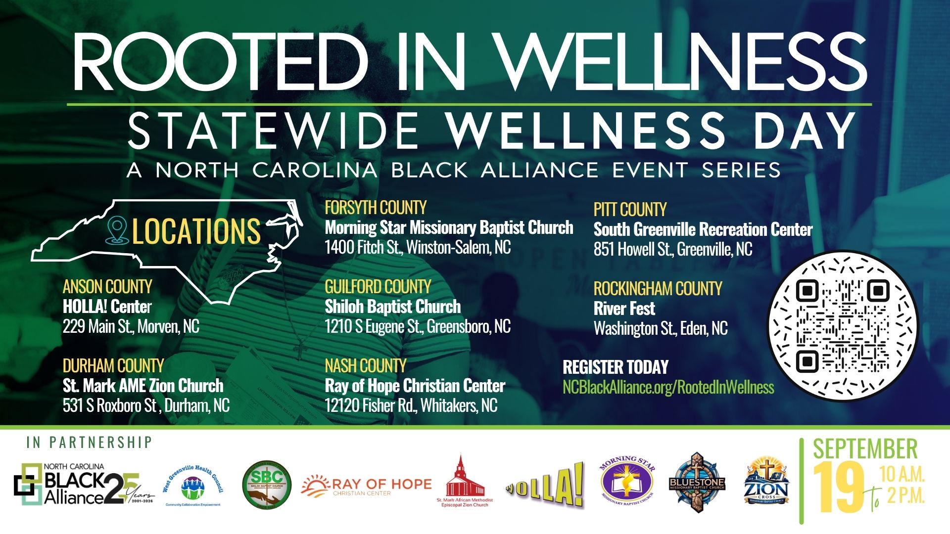 Rooted in Wellness statewide wellness day september 19 10am to 2pm